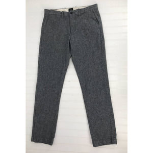 J. Crew Mens Stretch 770 Straight Tweed Pants Size 32 Gray